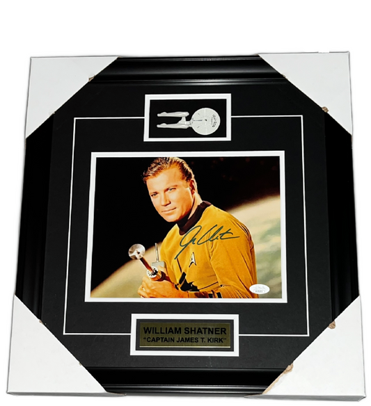 William Shatner Autographed Star Trek Custom Framed Photo