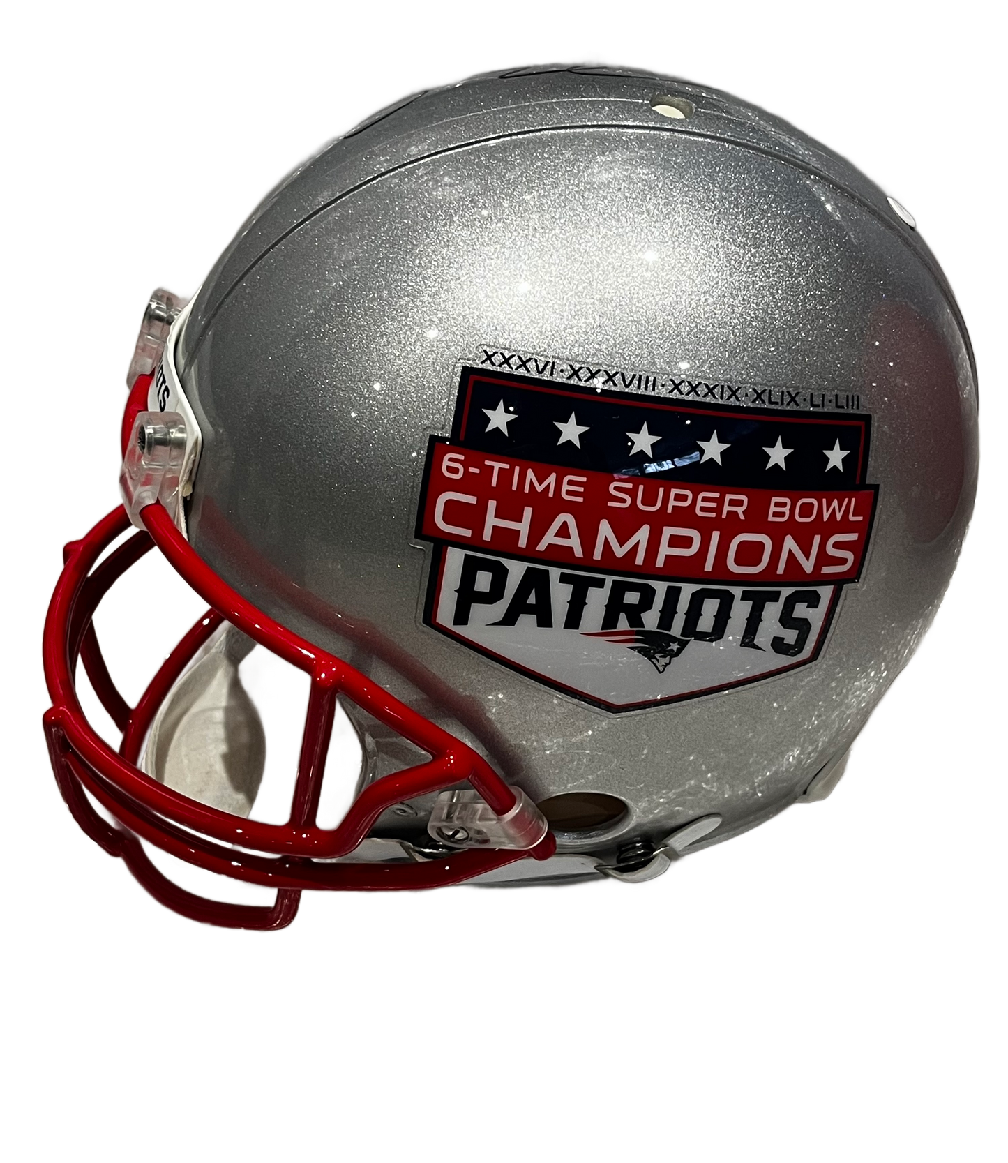 Tom Brady New England Patriots Autographed Riddell Authentic Pro Helmet with "6X SB CHAMPS" Inscription