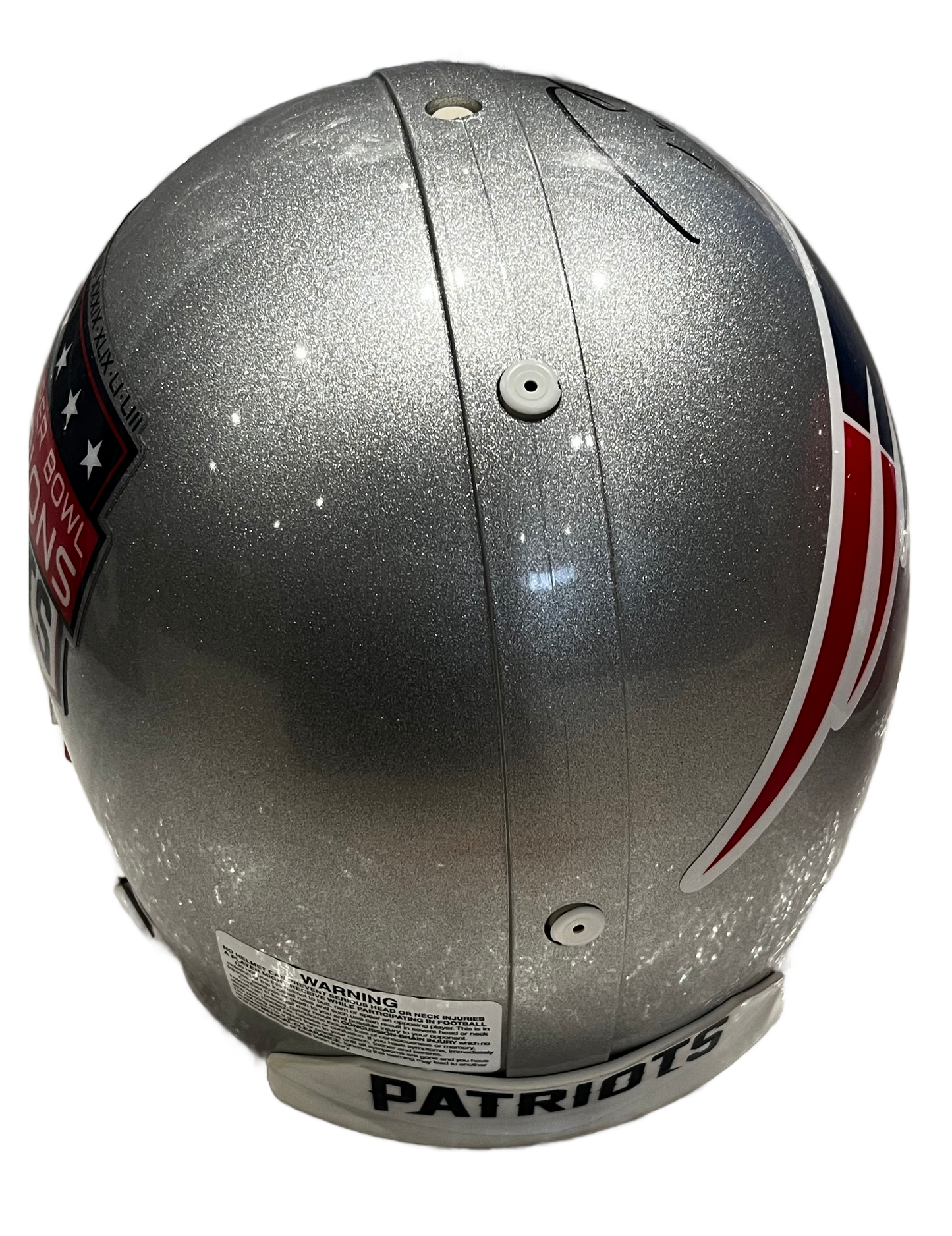 Tom Brady New England Patriots Autographed Riddell Authentic Pro Helmet with "6X SB CHAMPS" Inscription