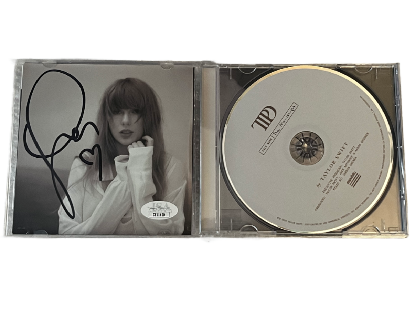 Taylor Swift Autographed The Tortured Poets Department CD with HEART