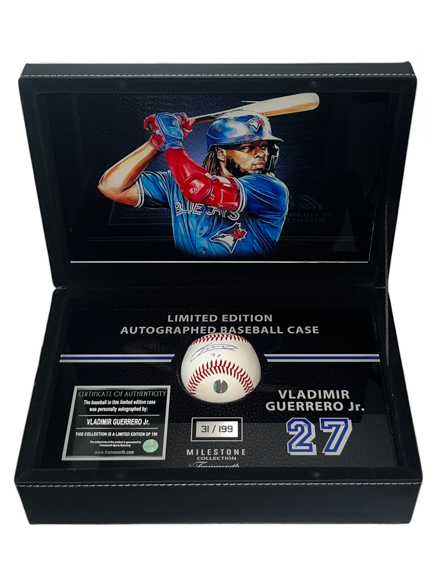 Vladamir Guererro Jr. Autographed Baseball Deluxe Case Limited Edition