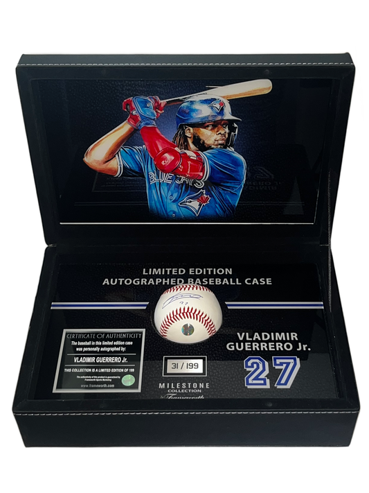 Vladamir Guererro Jr. Autographed Baseball Deluxe Case Limited Edition