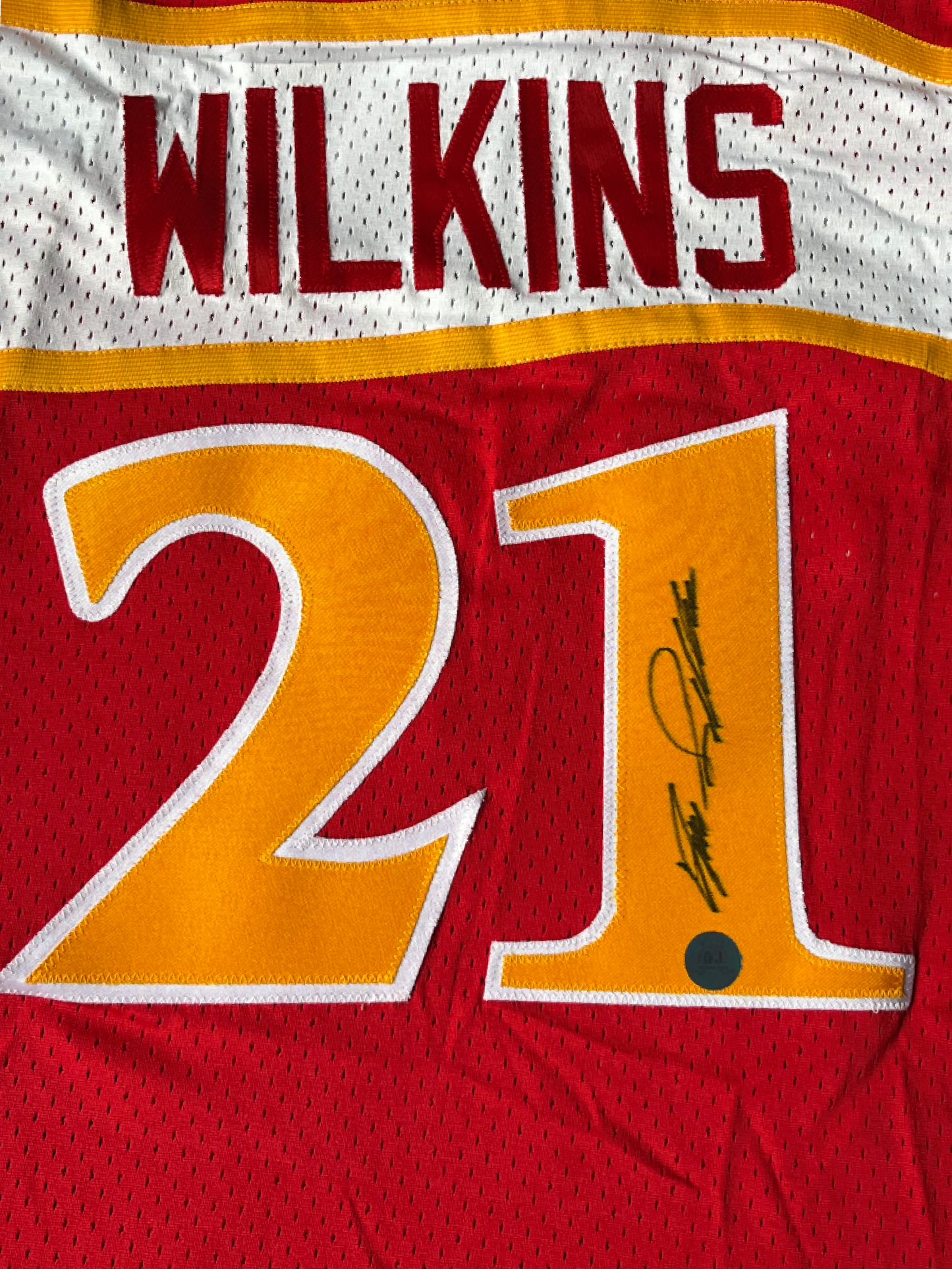 Dominique Wilkins Autographed Atlanta Hawks Basketball Jersey