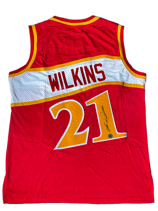 Dominique Wilkins Autographed Atlanta Hawks Basketball Jersey