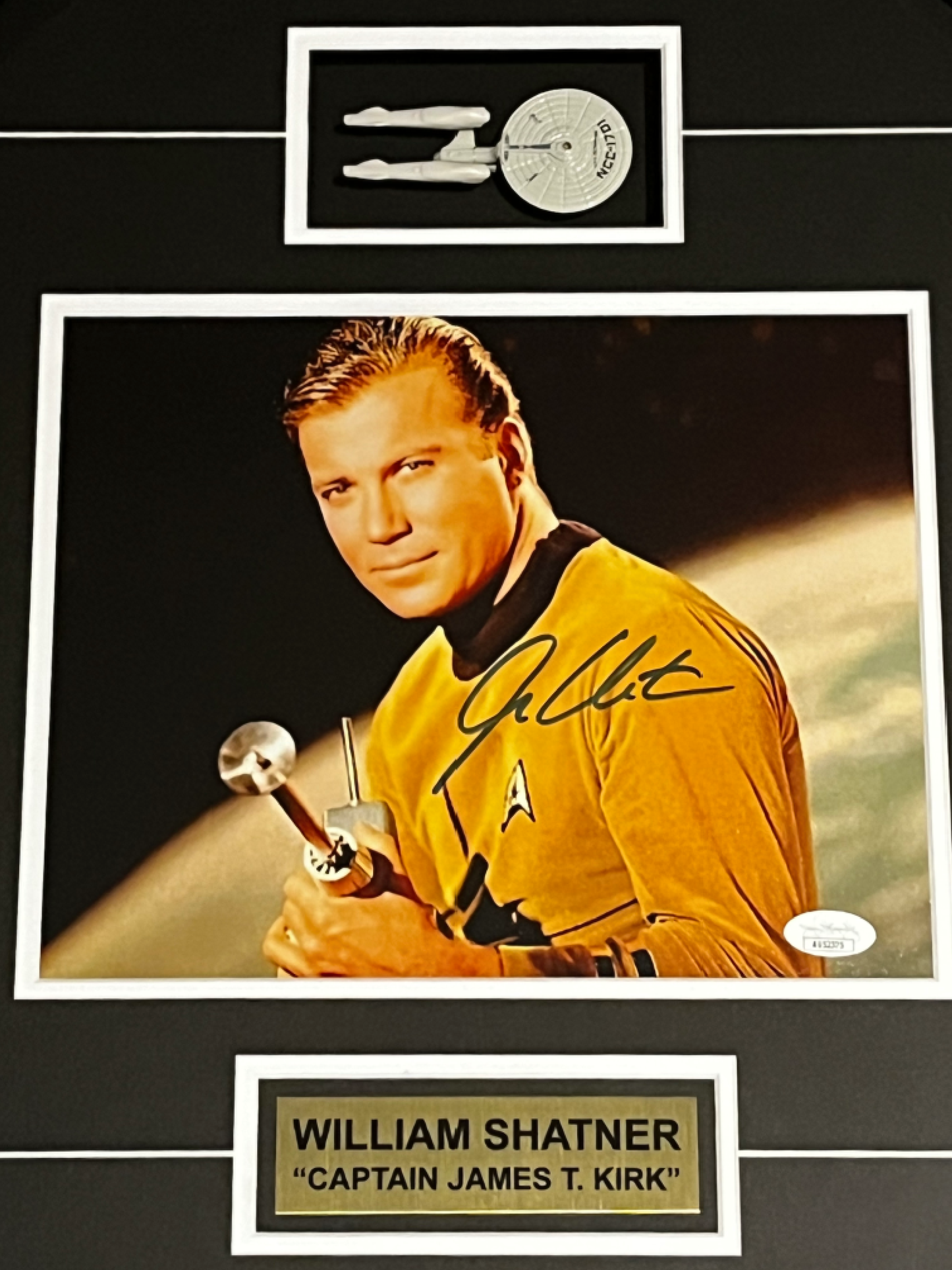 William Shatner Autographed Star Trek Custom Framed Photo