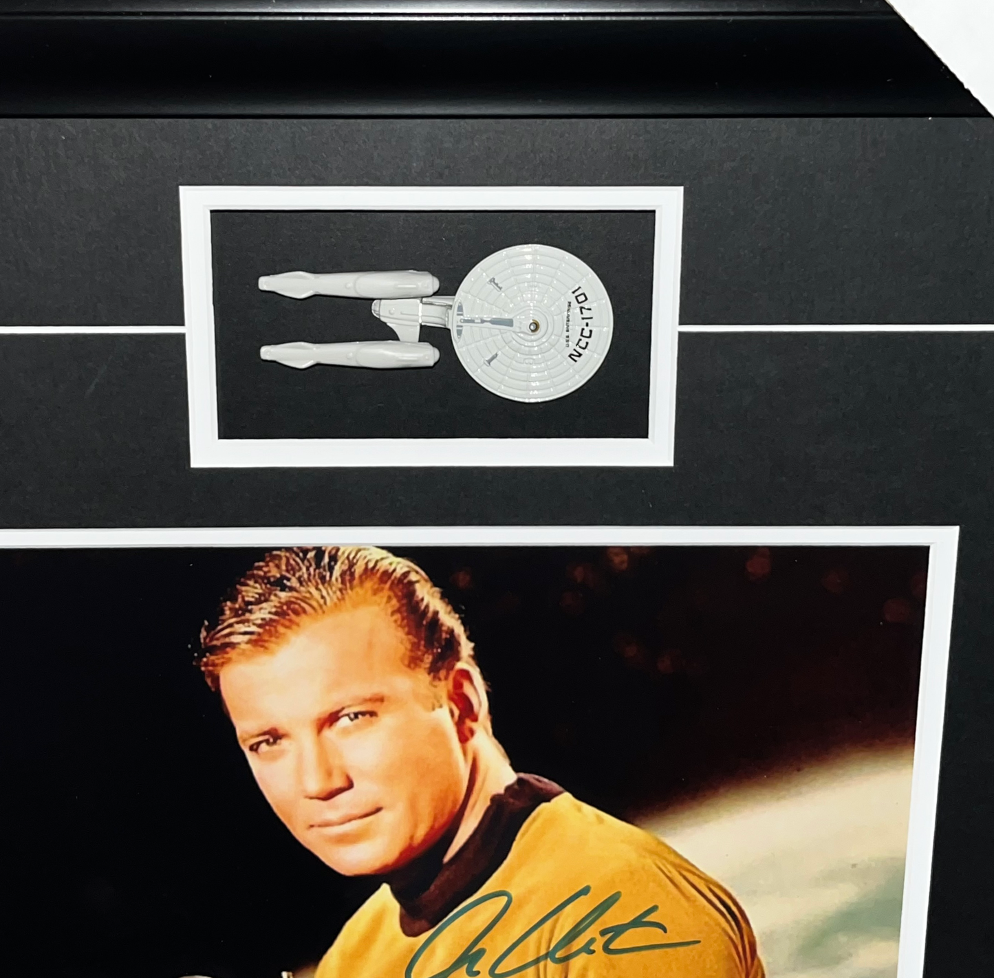 William Shatner Autographed Star Trek Custom Framed Photo
