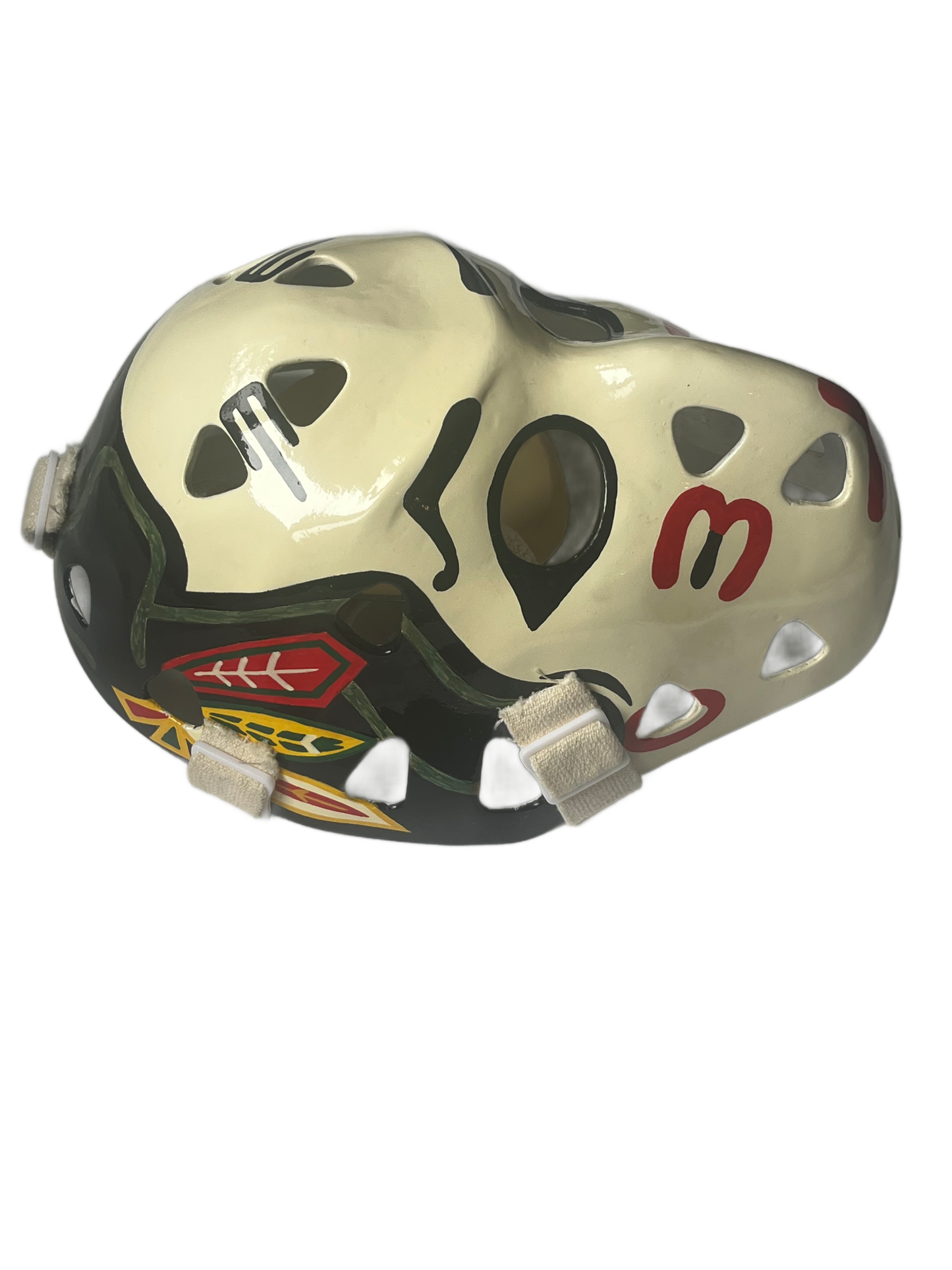 Murray Bannerman Unsigned Chicago Blackhawks Full Size Don Scott Goalie Mask