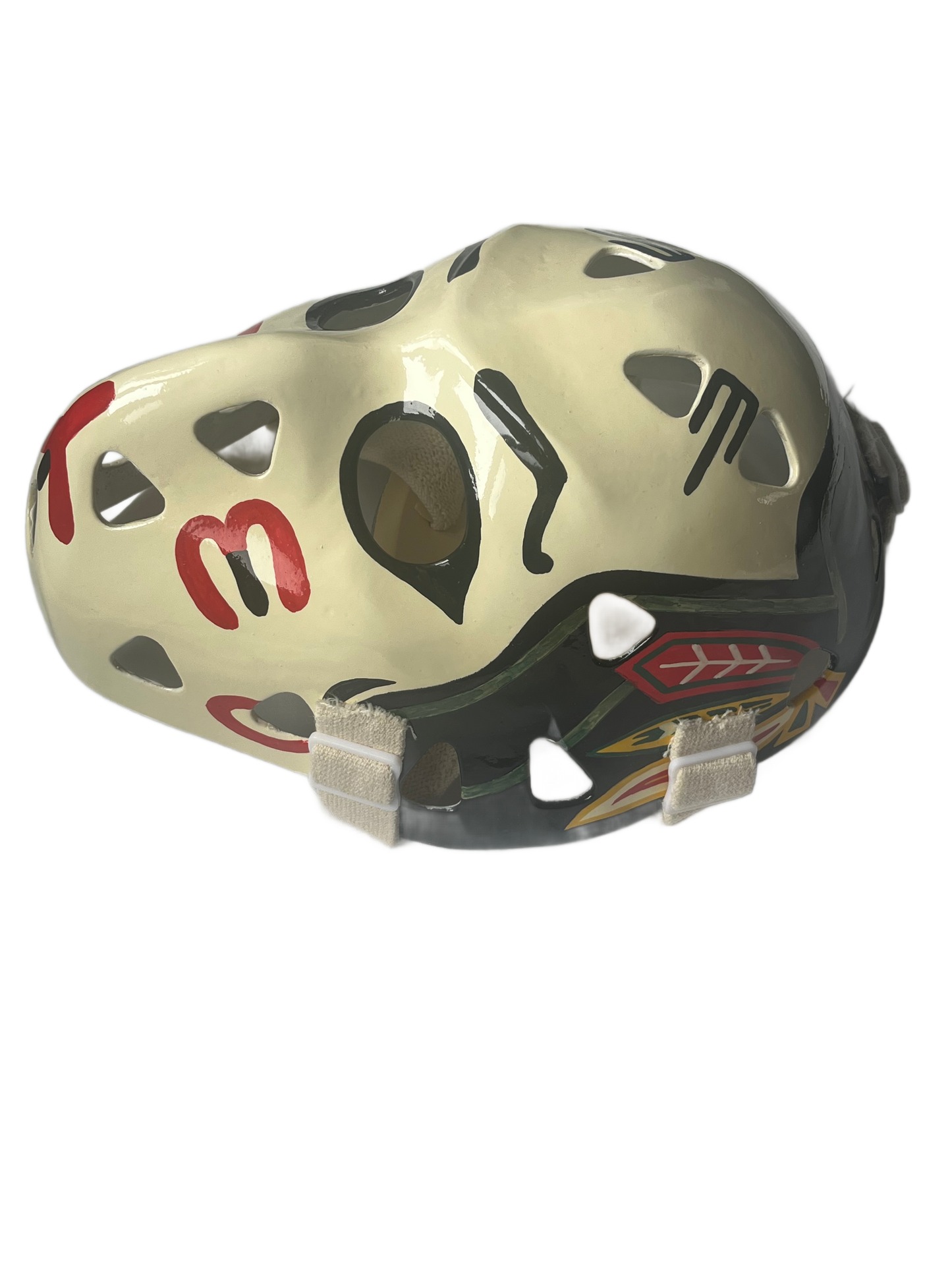 Murray Bannerman Unsigned Chicago Blackhawks Full Size Don Scott Goalie Mask