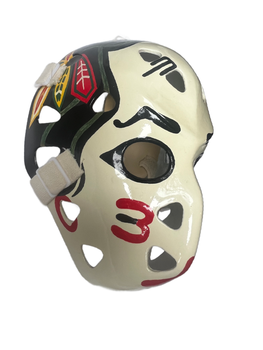 Murray Bannerman Unsigned Chicago Blackhawks Full Size Don Scott Goalie Mask