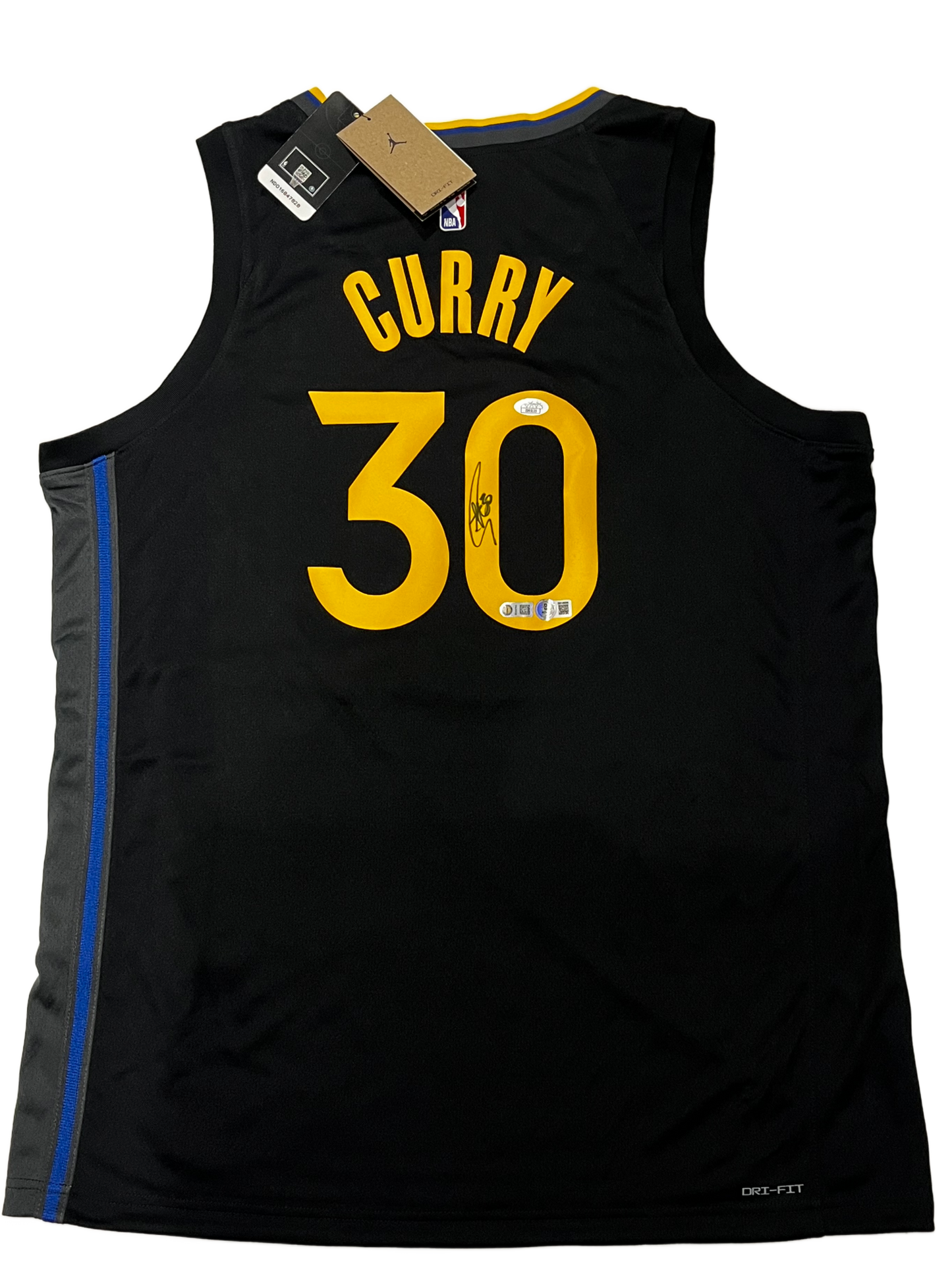 Stephen Curry Signed Jordan Black Statement Swingman Jersey USA SM JSA LOA