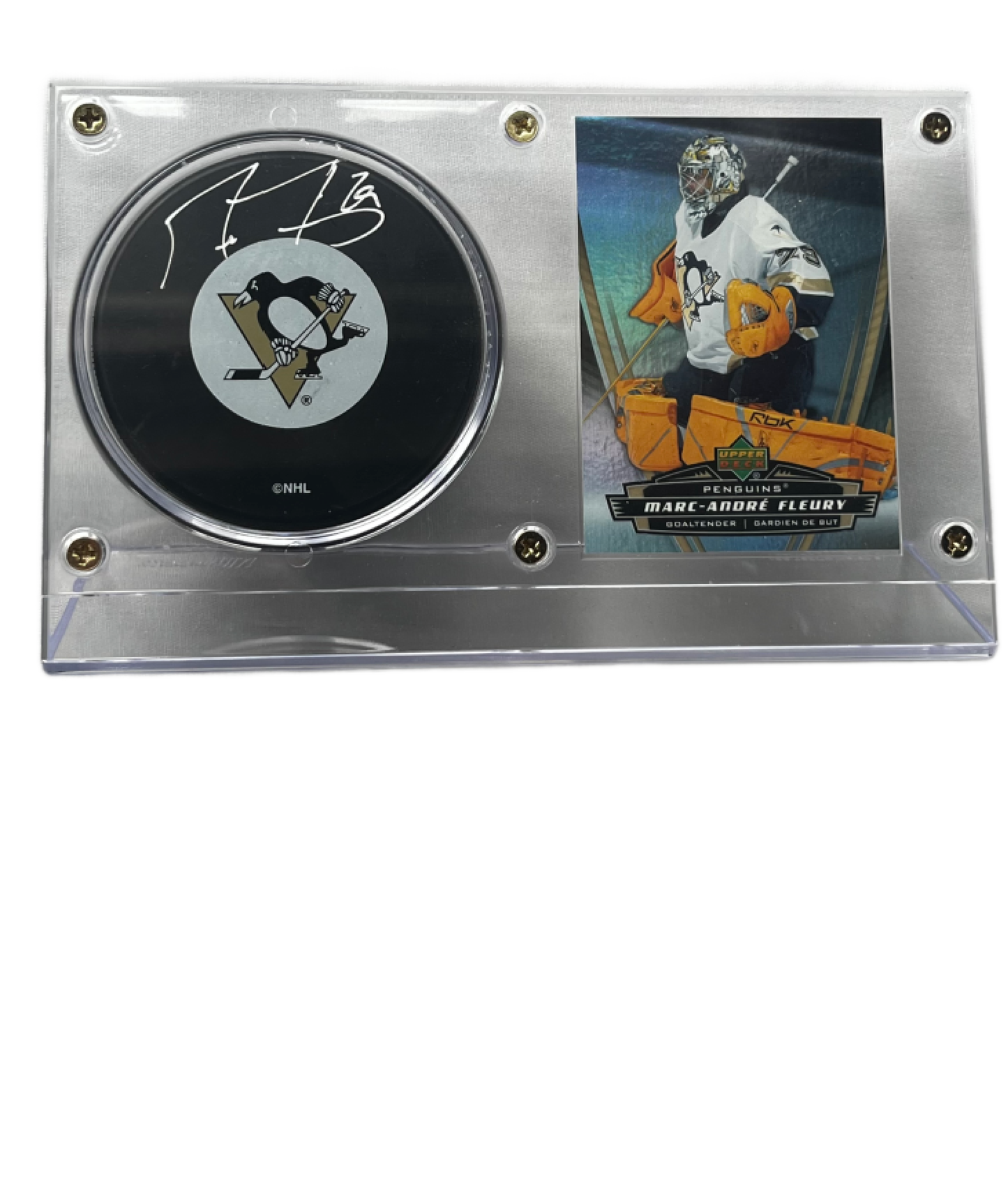 Marc-Andre Fleury Signed Pittsburgh Penguins Puck