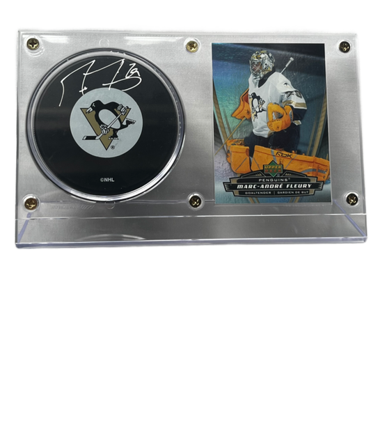 Marc-Andre Fleury Signed Pittsburgh Penguins Puck