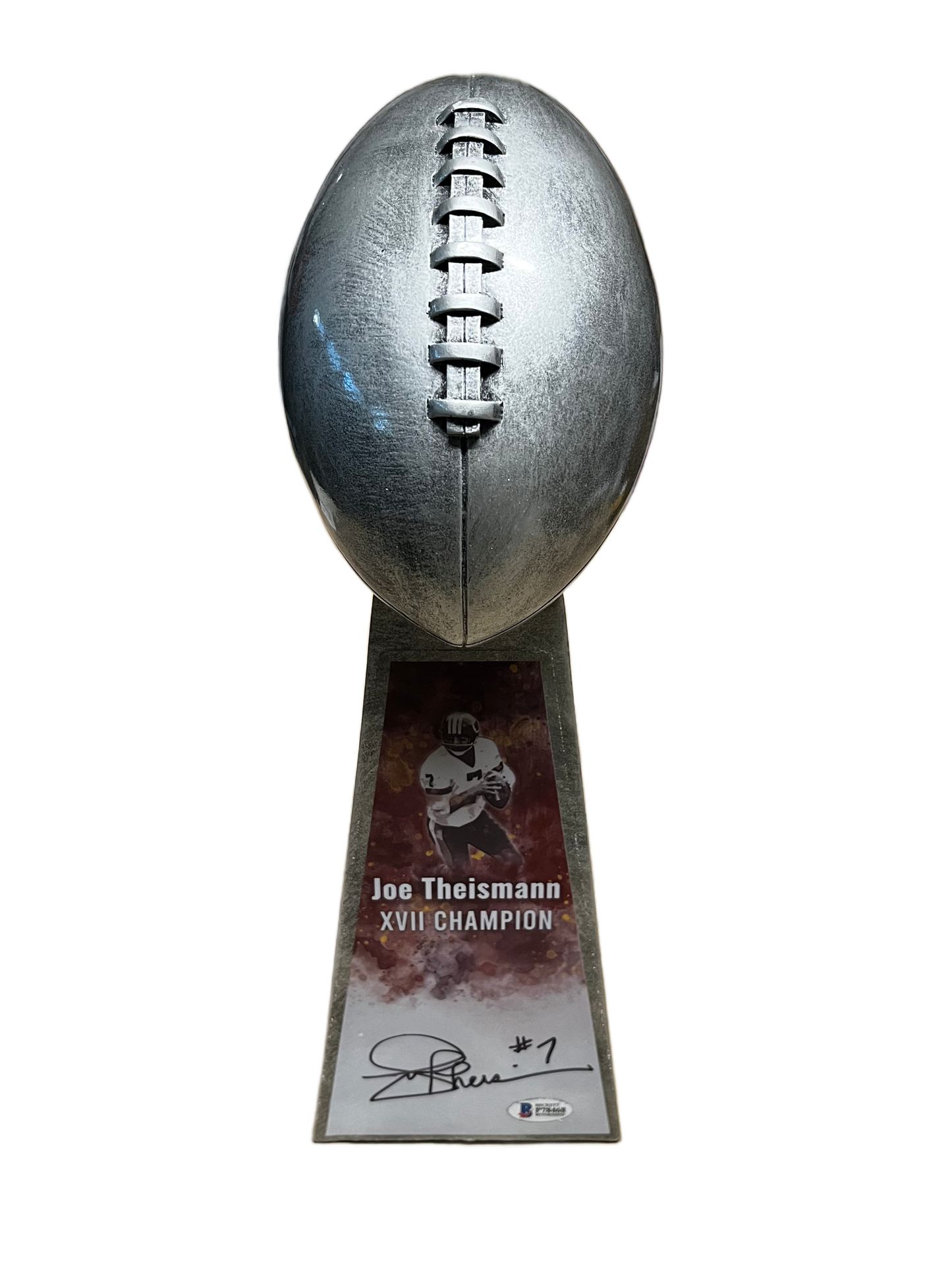 Joe Theismann Signed Replica  Vince Lombardi Trophy Beckett BAS