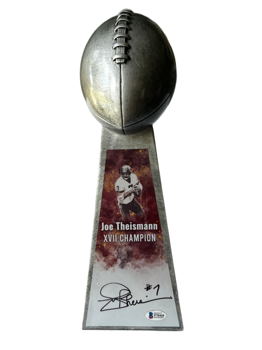 Joe Theismann Signed Replica  Vince Lombardi Trophy Beckett BAS